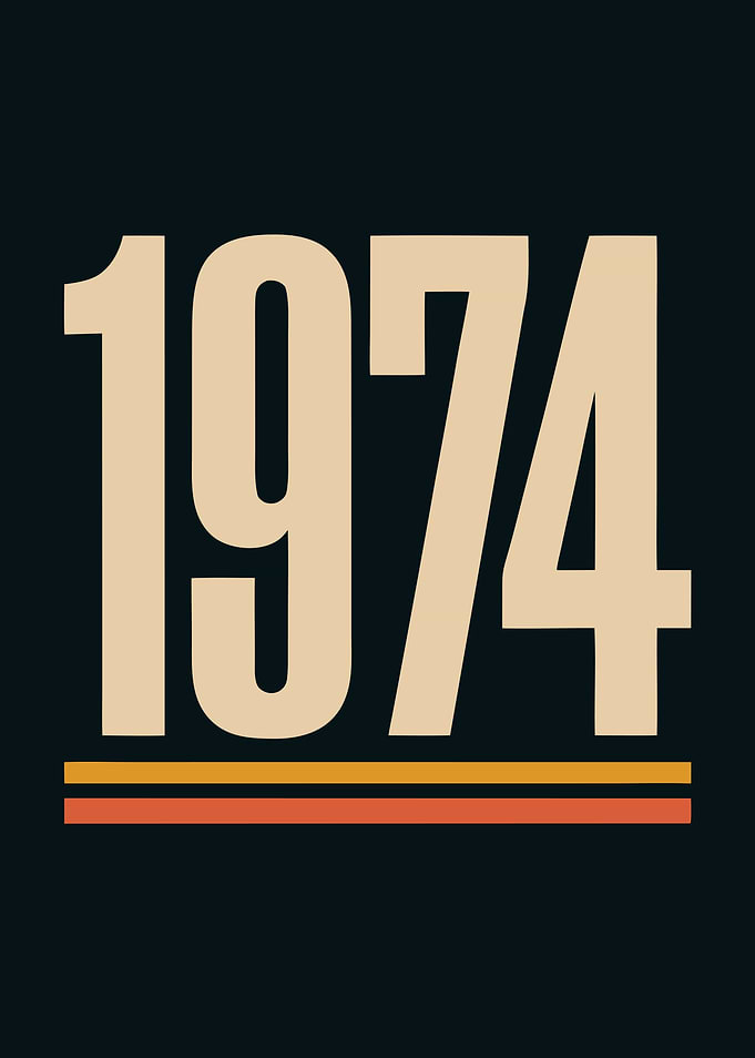 1974 Retro Birthday Design