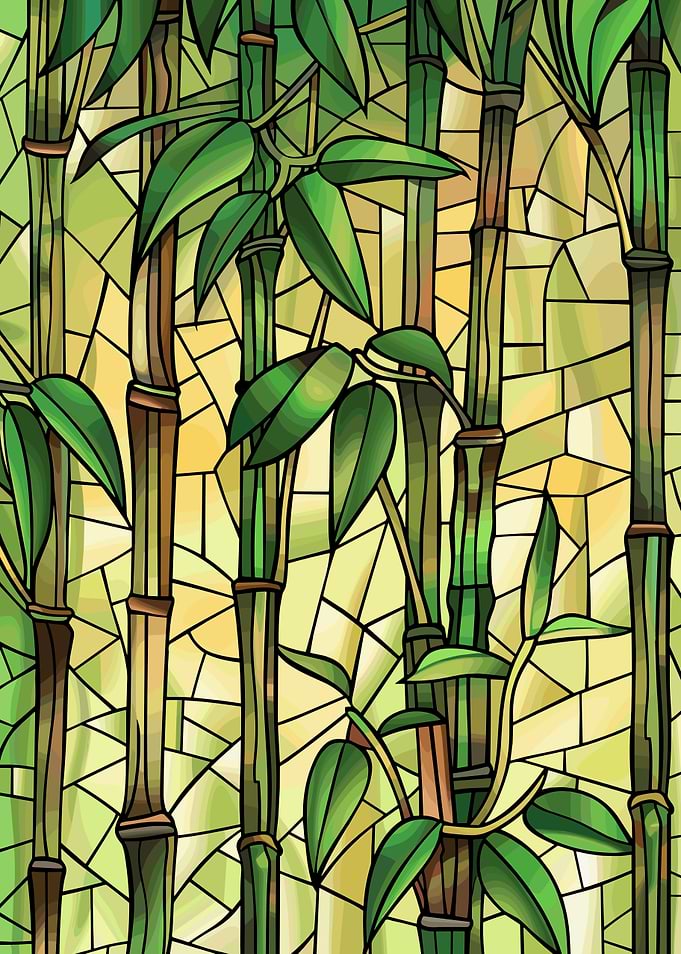 Stained Glass Bamboo Forest