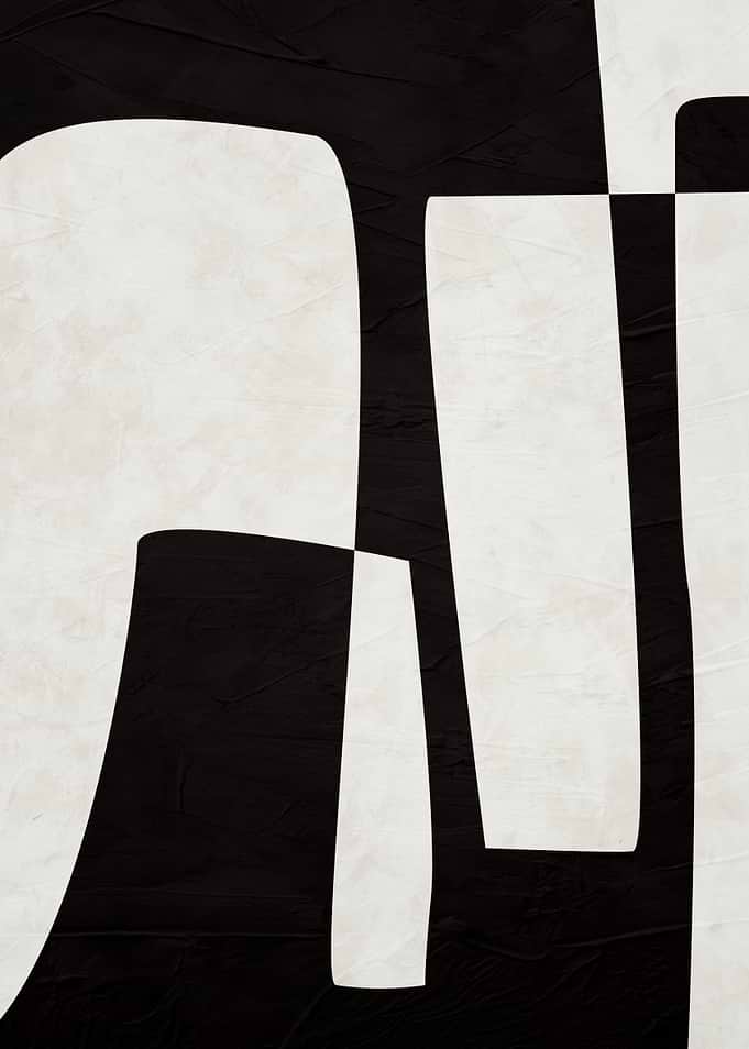 Abstract Black and White Shapes
