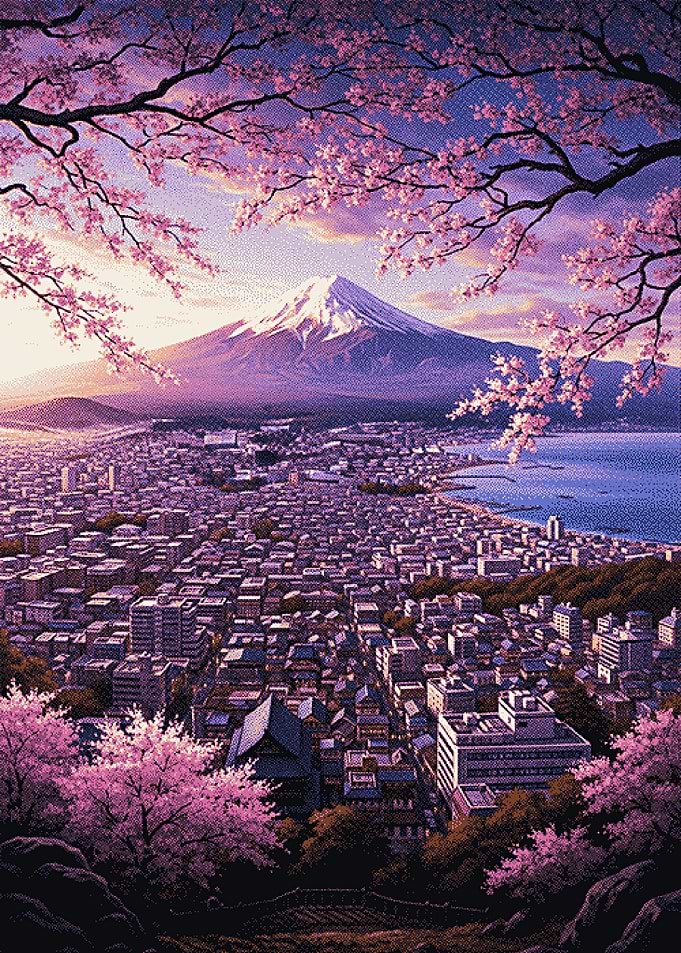 Mount Fuji with Cherry Blossoms
