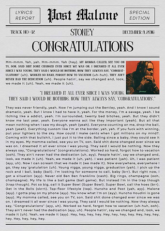 Post Malone 'Congratulations'