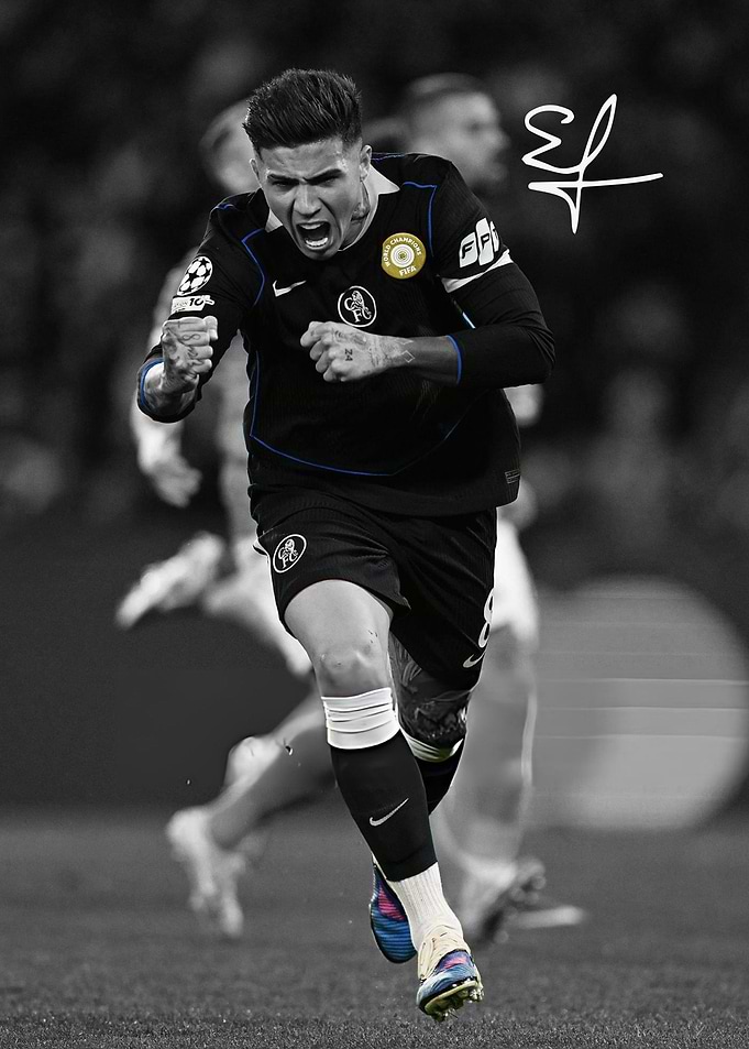 Enzo Fernandez Celebrating Goal
