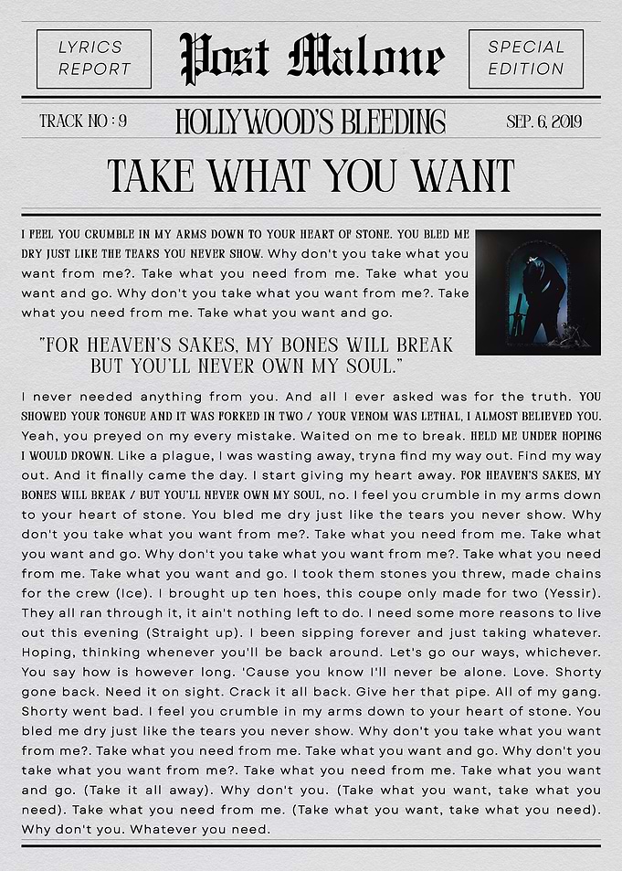 Post Malone Take What You Want