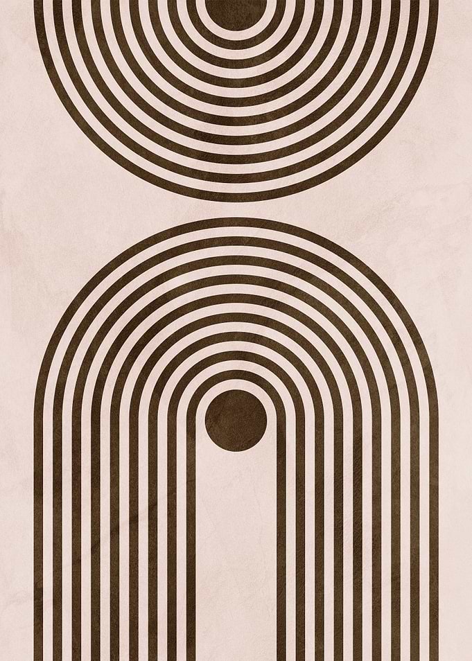 Abstract Geometric Arches and Circles