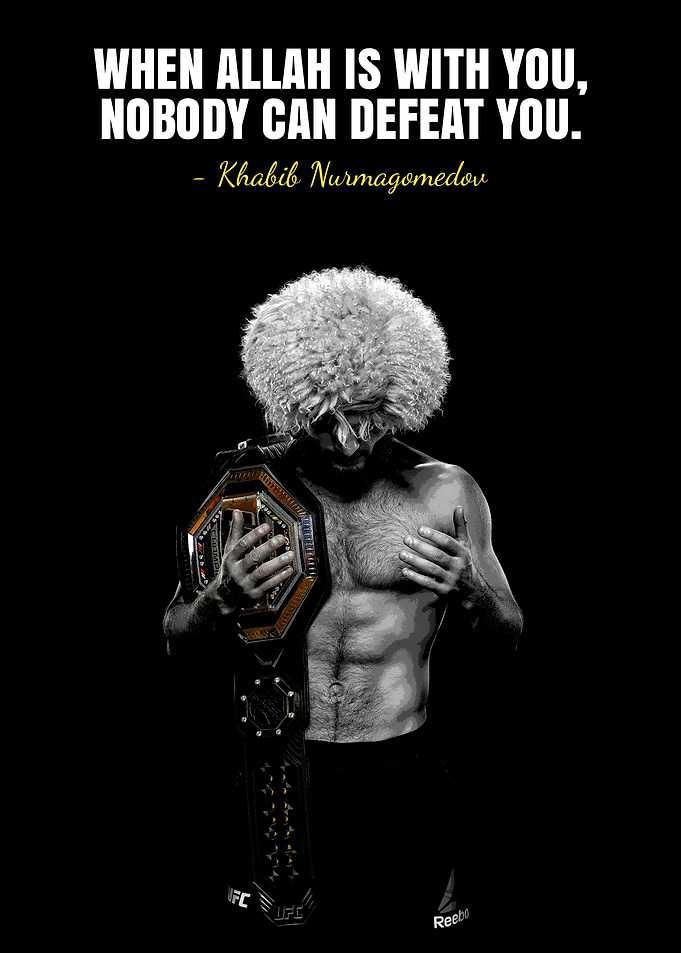 Khabib Nurmagomedov with UFC Belt