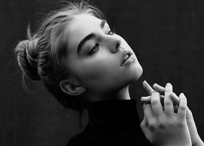 Black and White Portrait of a jade weber