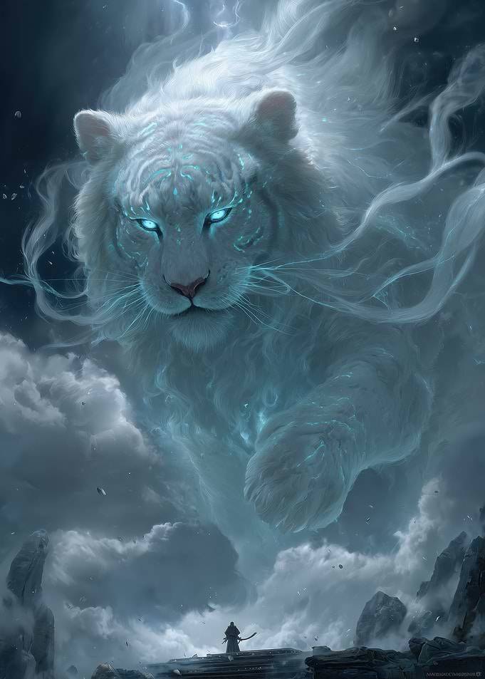 Mythical White Tiger Spirit