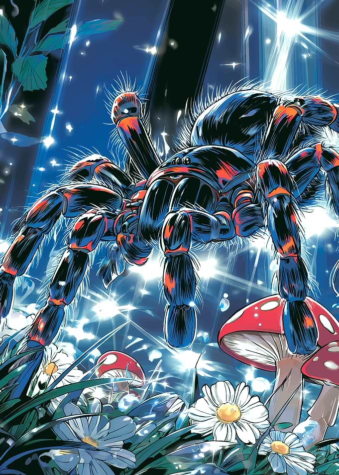 Tarantula in a Magical Forest