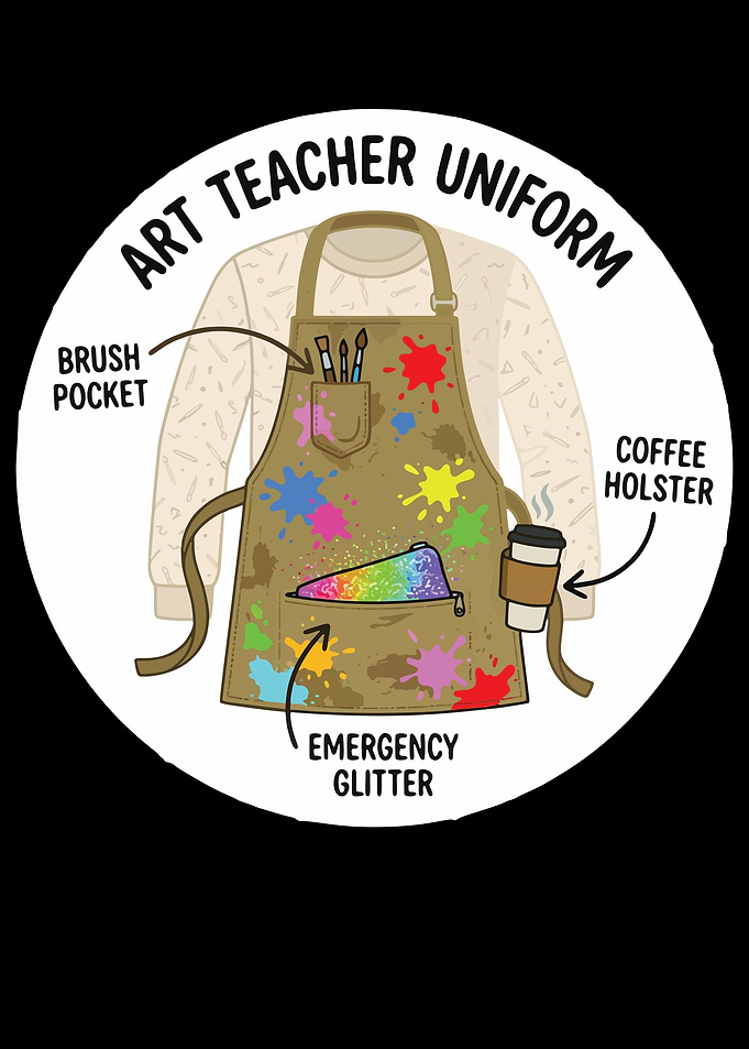 Art Teacher Uniform Illustration
