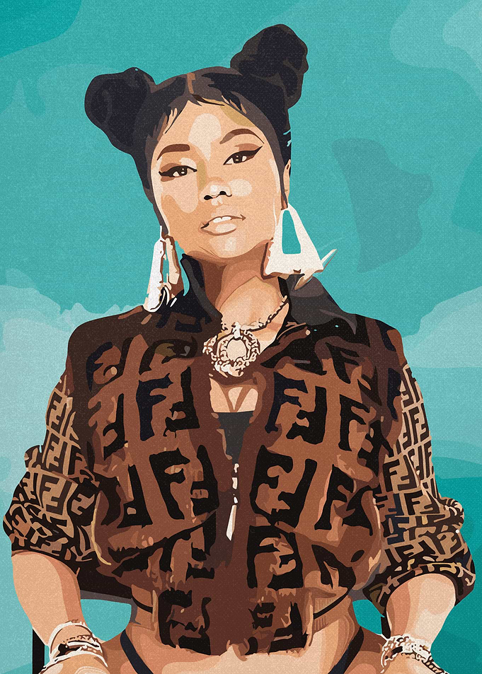 Nicki Minaj Pop Art Portrait