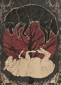 Wolf and Sheep Illustration