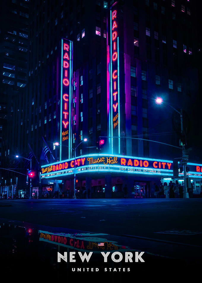 Radio City Music Hall at Night