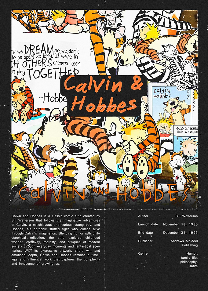 Calvin and Hobbes Comic Strip Poster