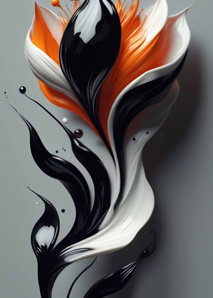 Abstract Floral Paint Splash