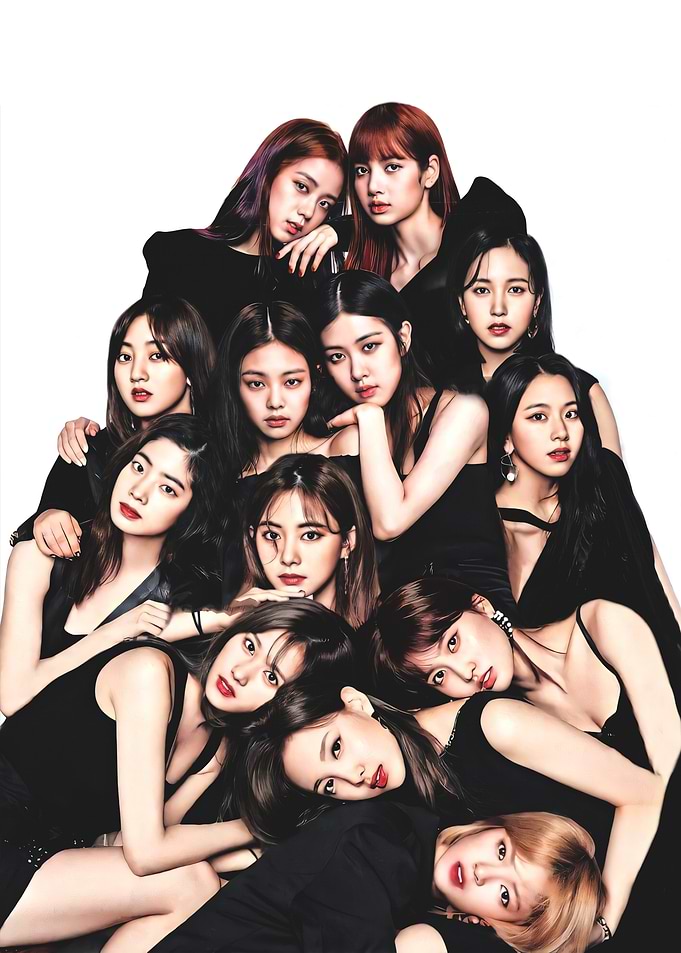 K-Pop Group Posing Together