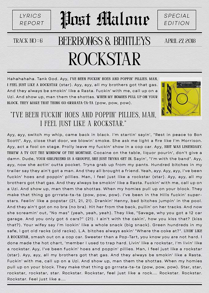 Post Malone Rockstar