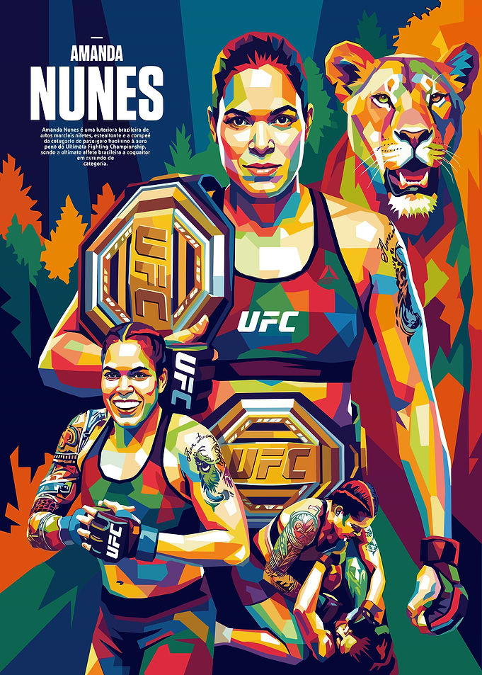 Amanda Nunes UFC Champion Pop Art