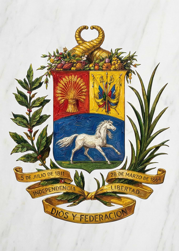 Venezuelan Coat of Arms 1864 edition