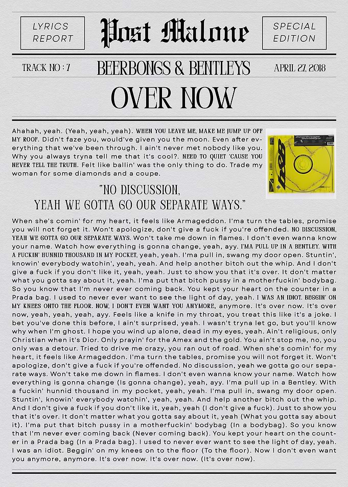 Post Malone 'Over Now'