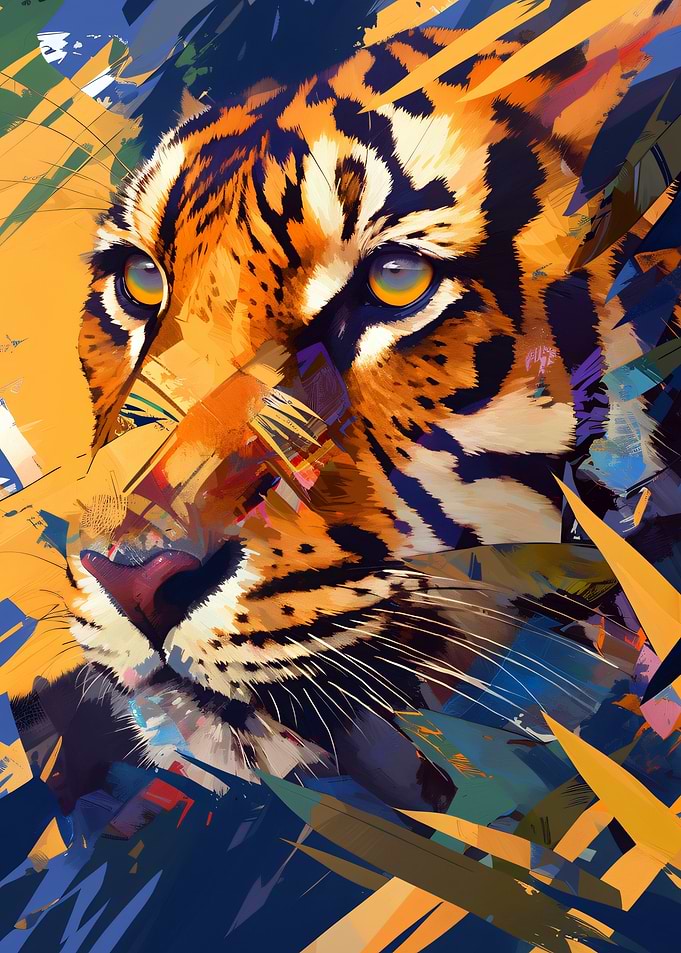 Abstract Tiger Portrait