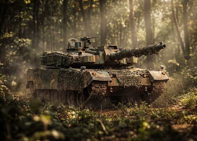 Tank in a Forest
