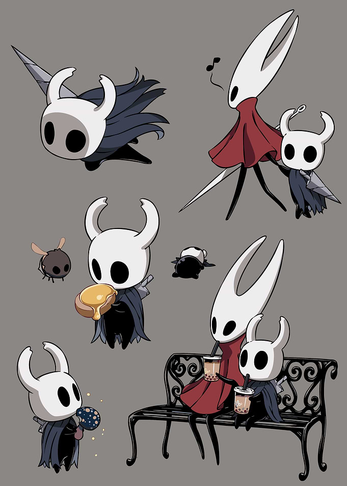 Hollow Knight Characters Enjoying Treats