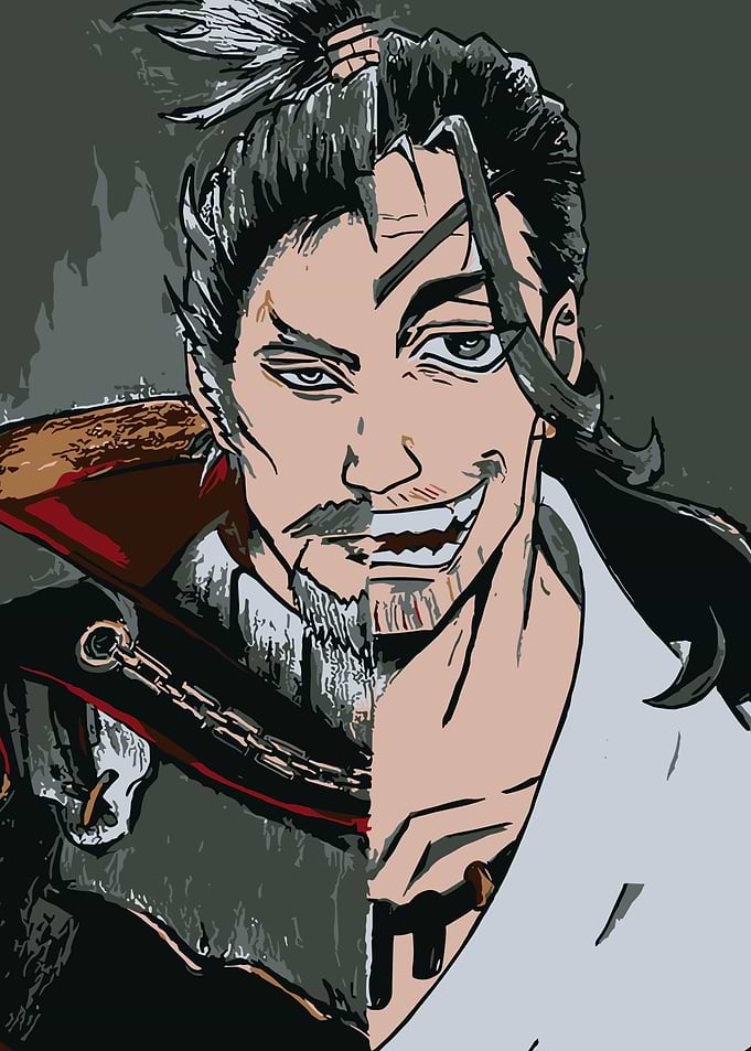 Split Face Anime Character