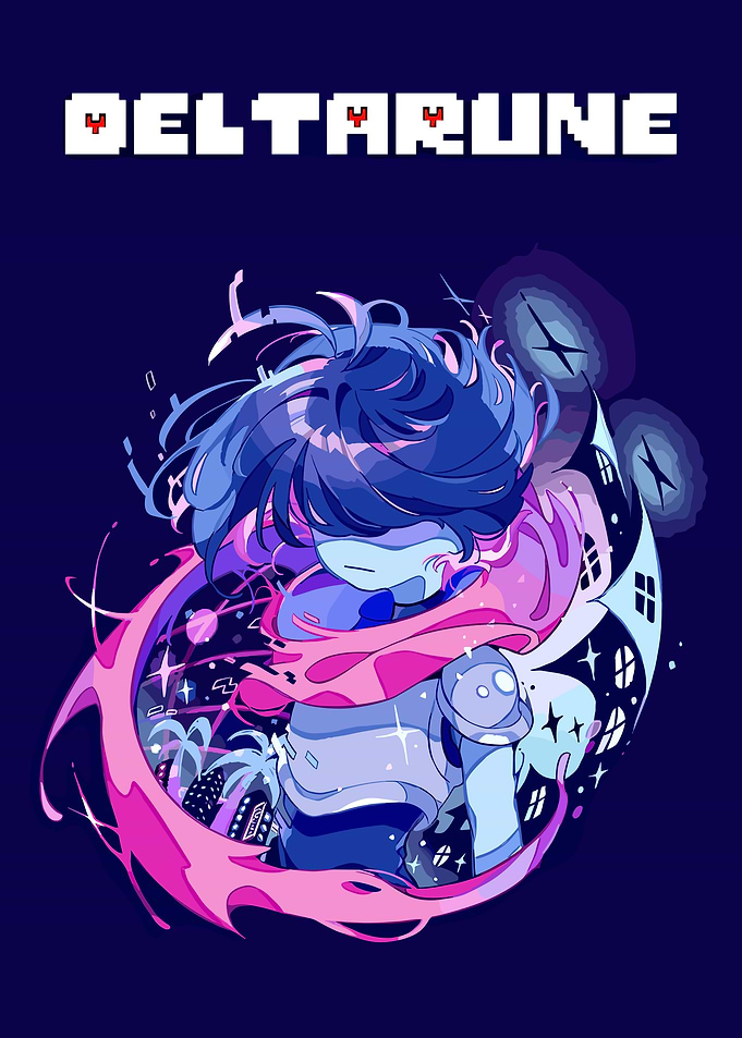 Deltarune Kris with Pink Energy