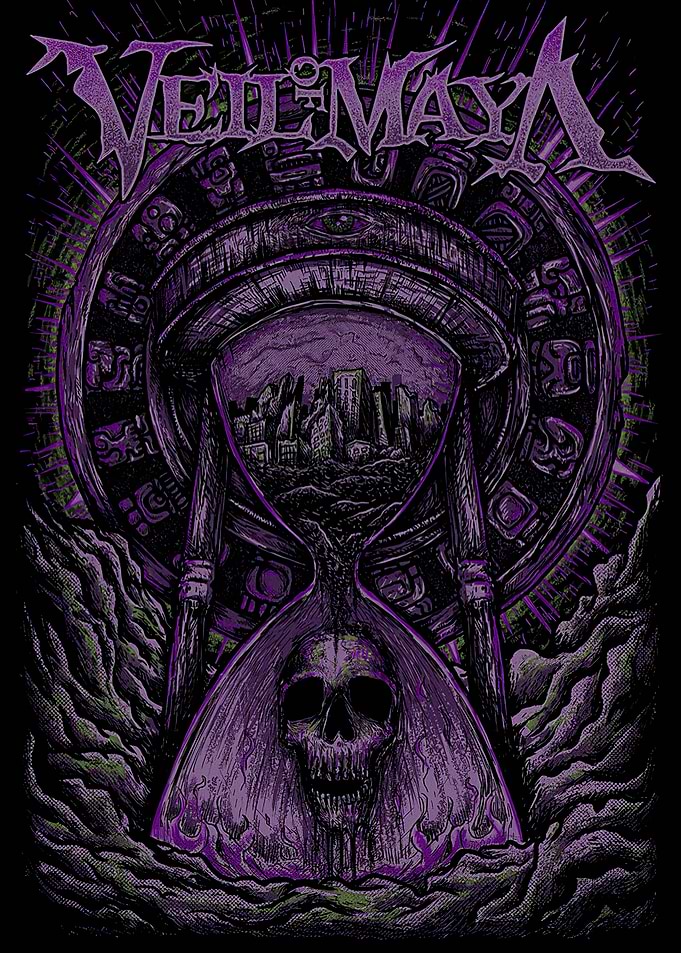 Veil of Maya Hourglass Skull Cityscape