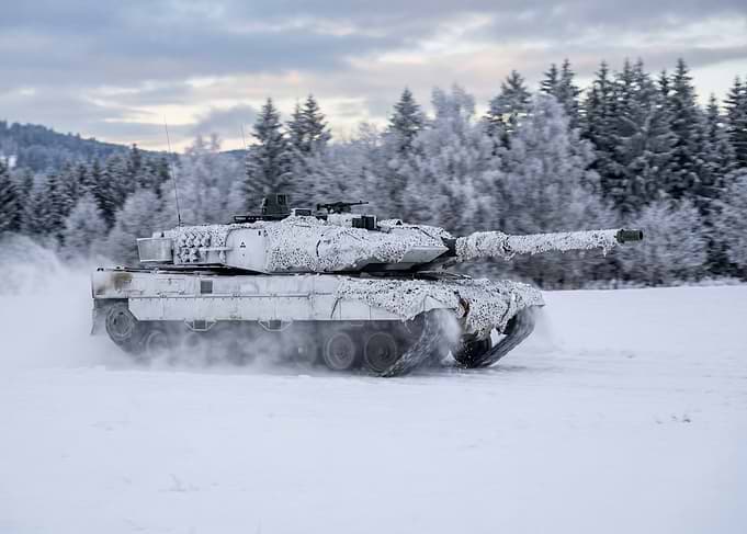 Tank in Snowy Forest