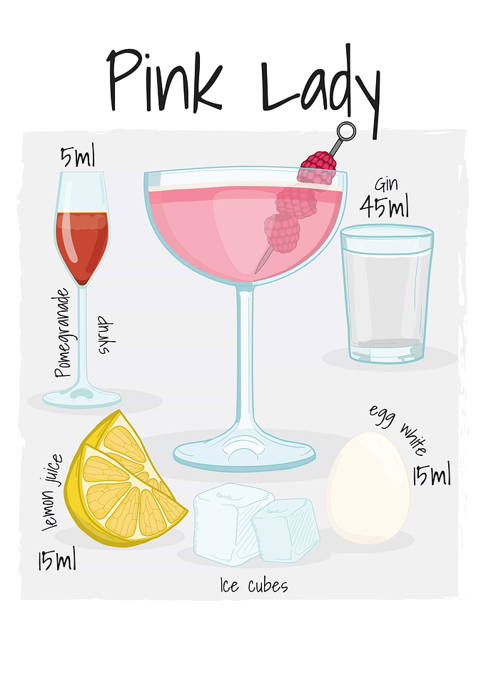 Pink Lady Cocktail Recipe