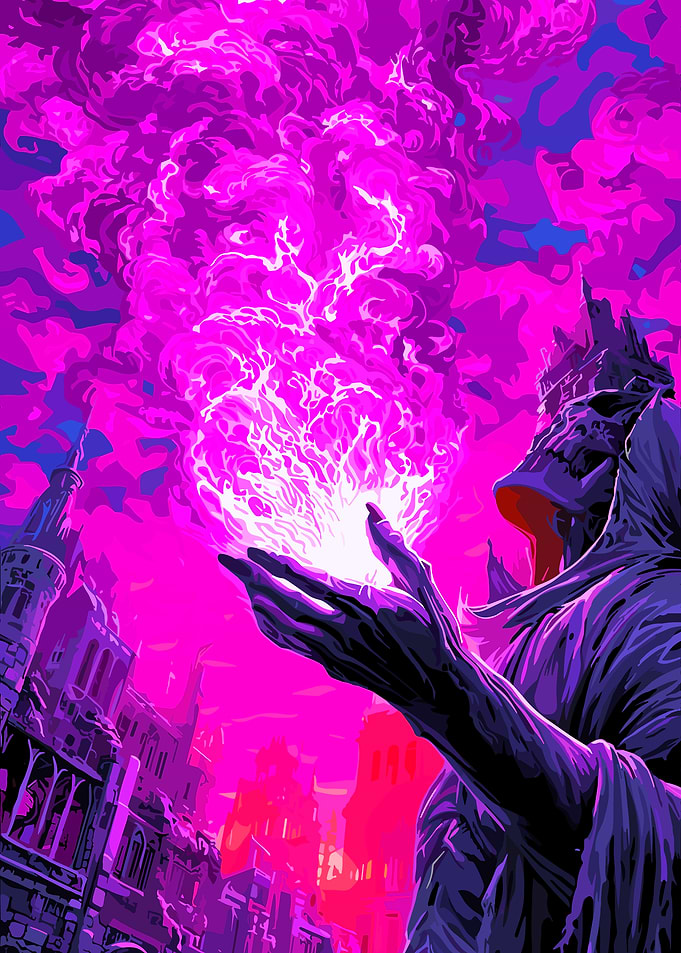 Sorcerer casting a powerful spell
