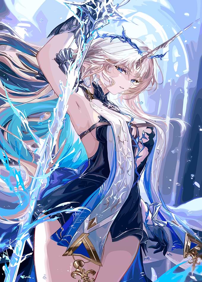 Anime Girl with Unicorn Horn