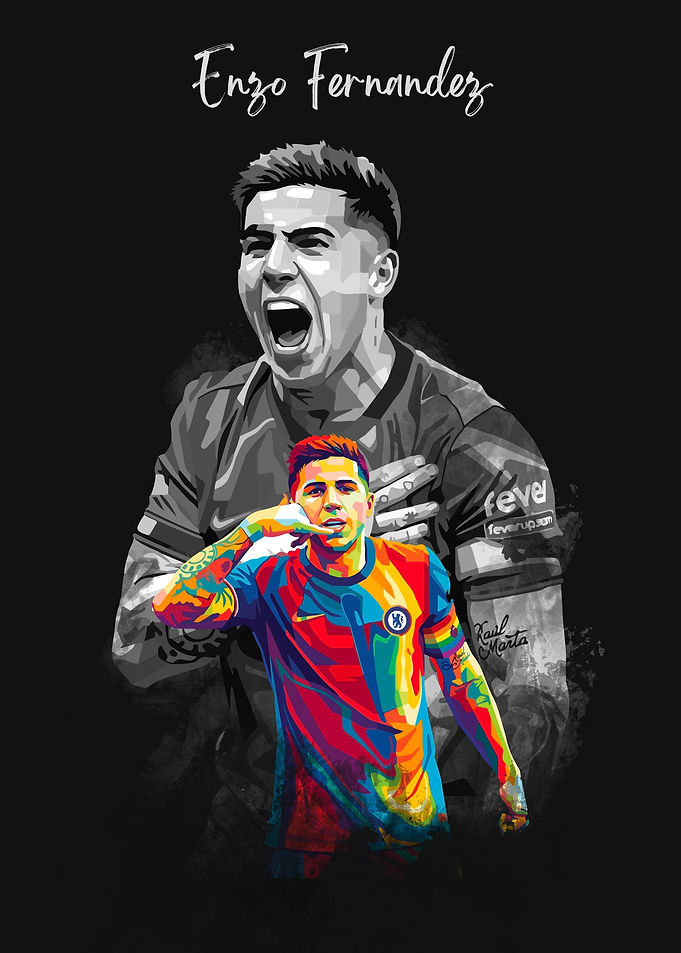 Enzo Fernandez Pop Art Portrait