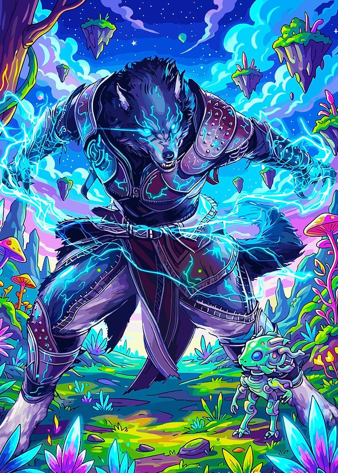 Werewolf Warrior with Lightning Powers