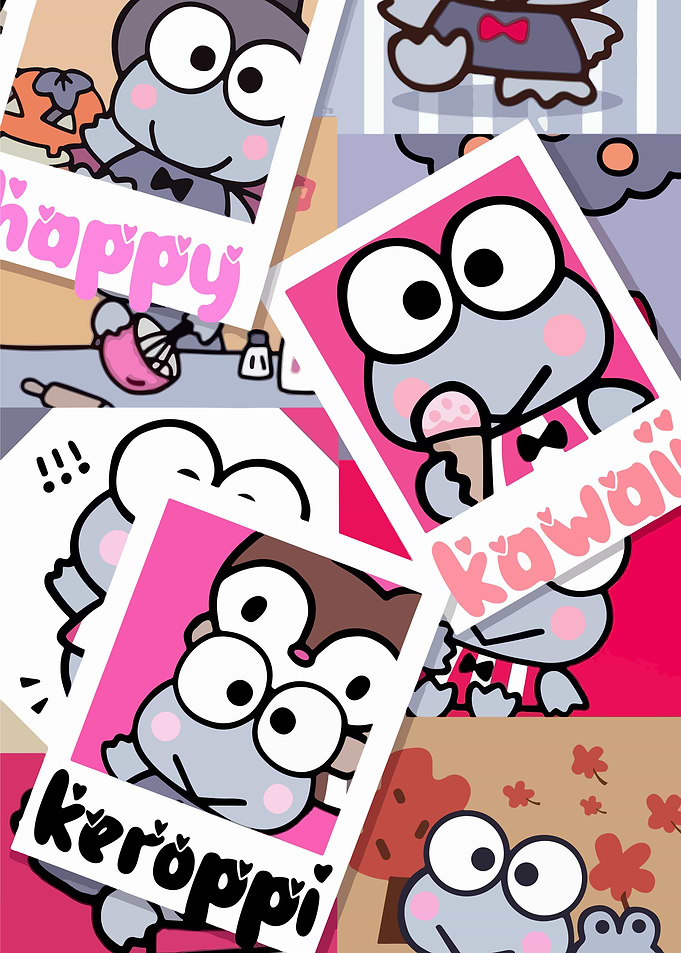Keroppi Photos Collage