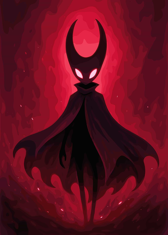 Dark Figure with Horns and Cape