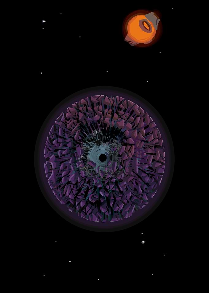 Cosmic Eye and Fiery Orb