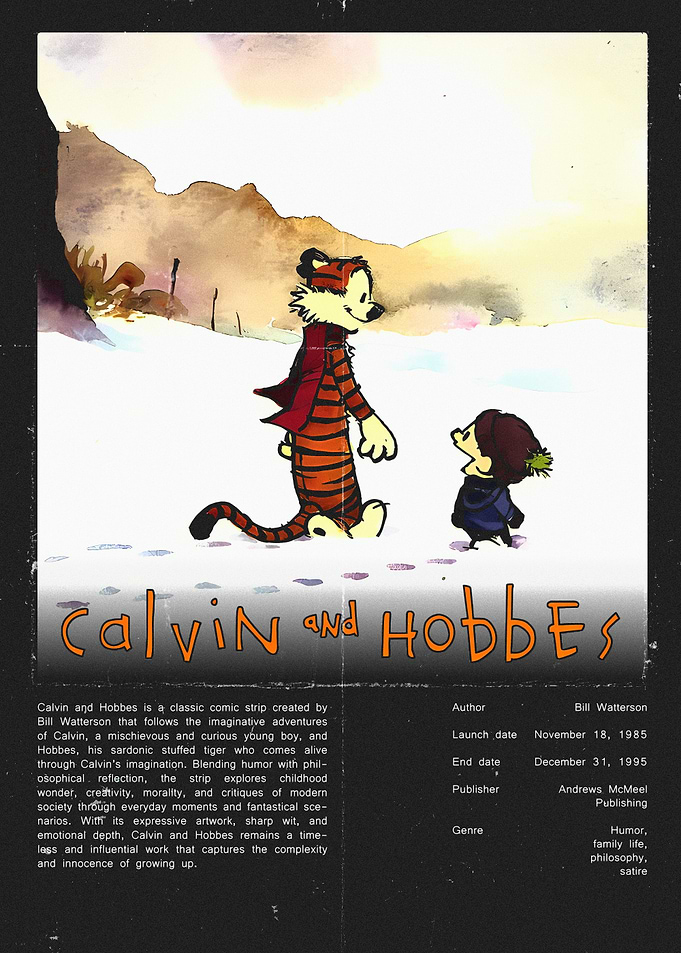 Calvin and Hobbes in the Snow