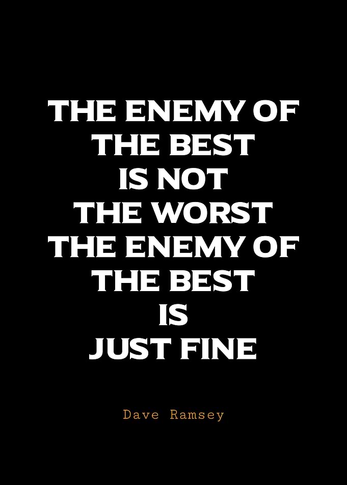 Dave Ramsey Quote on Black Background