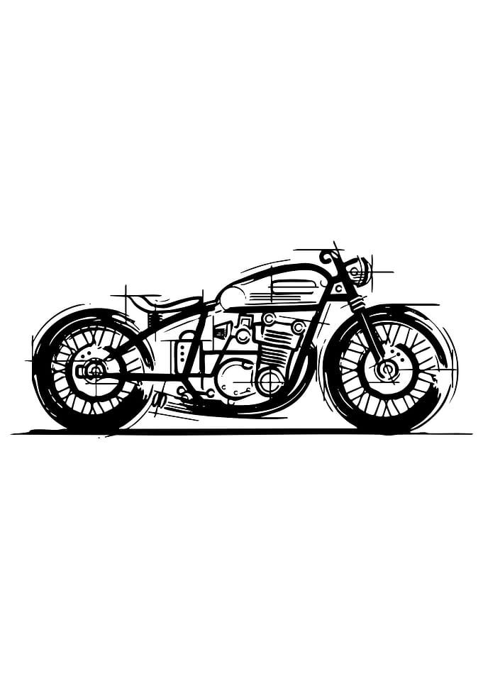Sketch of a Motorcycle