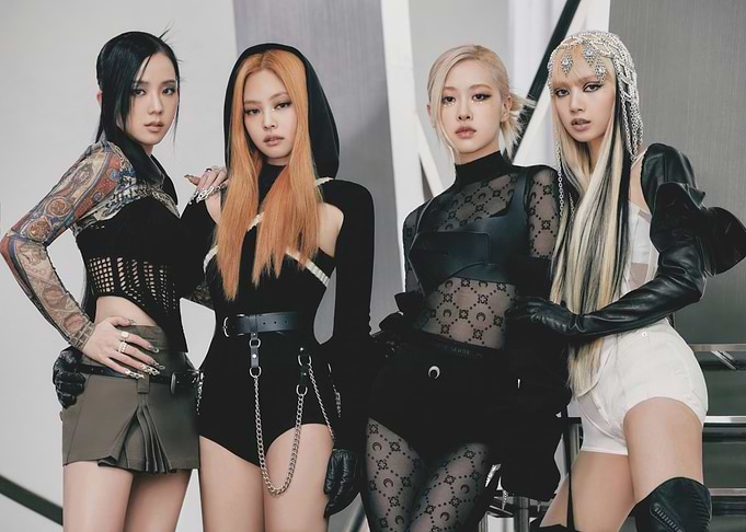 BLACKPINK poses in stylish outfits
