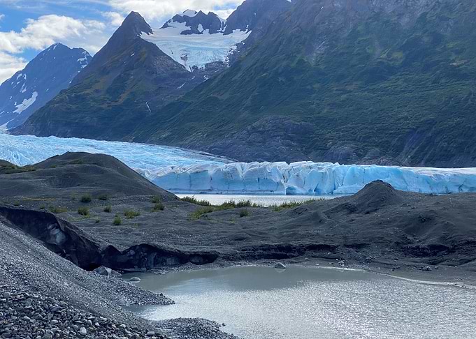 Spencer Glacier and Mountain Landscape