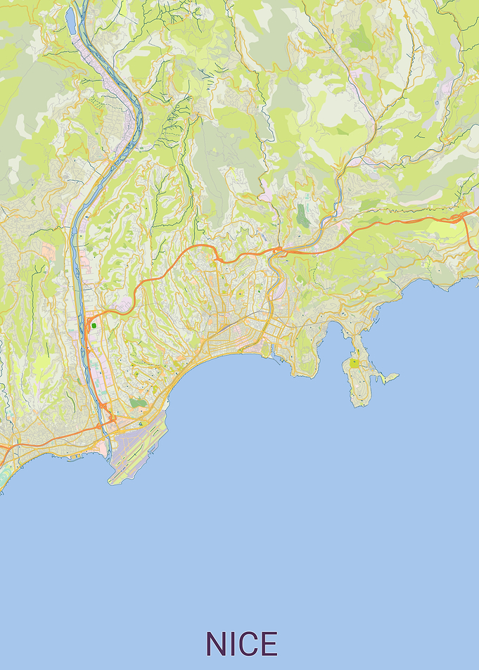 Map of Nice, France