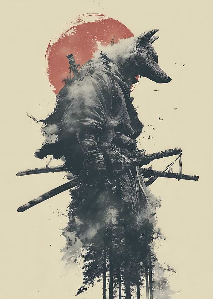 Samurai Wolf Warrior
