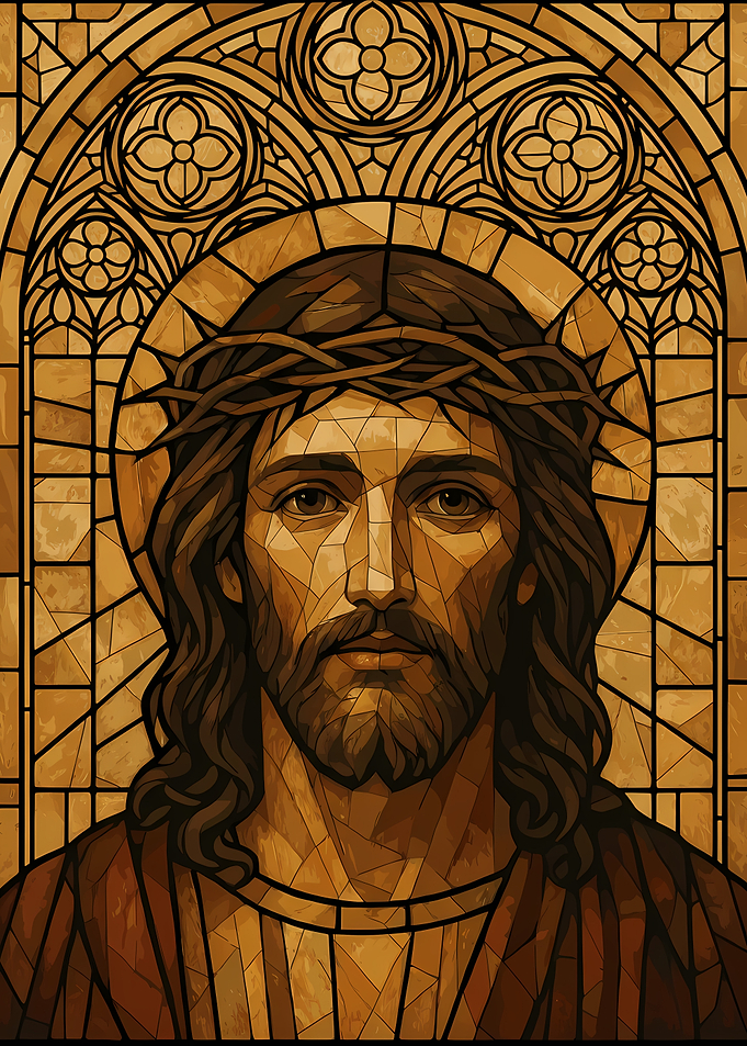 Jesus Christ Stained Glass Portrait