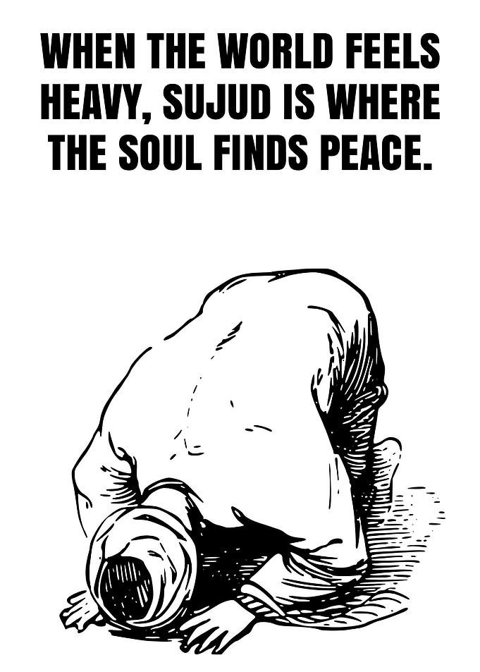 Man in Sujud finding peace