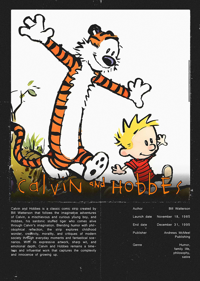 Calvin and Hobbes Comic Strip Art