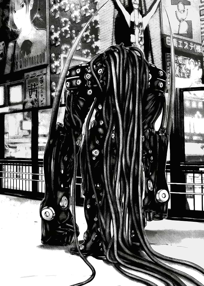 Cyberpunk Character with Tentacles