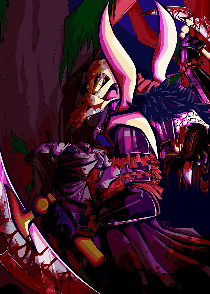 Dark Fantasy Character with Scythe